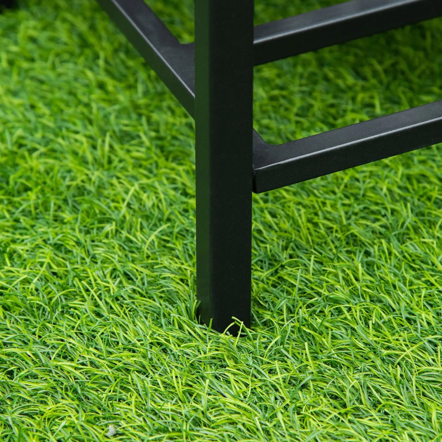 Rattan Raised Garden Box, Elevated Flower Bed with Storage, Black Plant Stands at Gallery Canada
