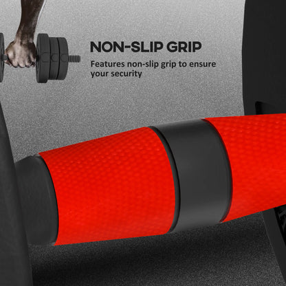 44lbs Adjustable Dumbbell Set, Hand Weights for Fitness, Black and Red Dumbbells & Barbells at Gallery Canada