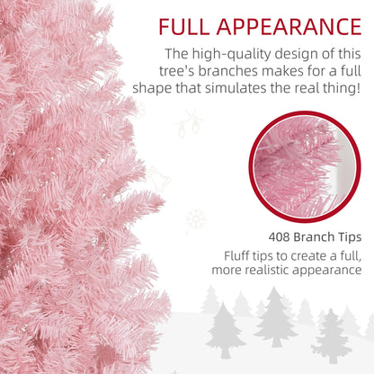 5FT Pencil Christmas Tree, Artificial, Automatic Open, Pink Pencil Christmas Trees at Gallery Canada