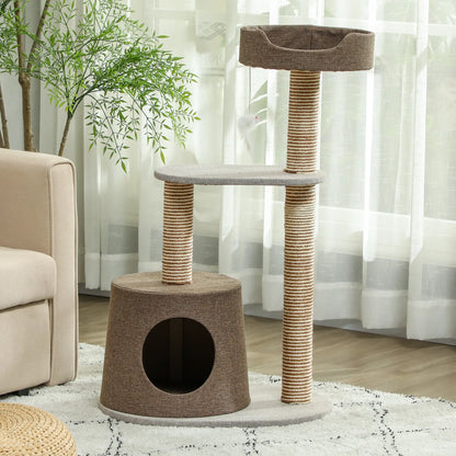 Cat Scratching Tree Post, Climbing Furniture with Toy, Brown Cat Posts at Gallery Canada