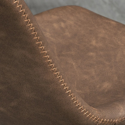 Adjustable Counter Height Bar Stools, Set of 2, 360° Swivel, Vintage Leather, Brown Bar Stools at Gallery Canada