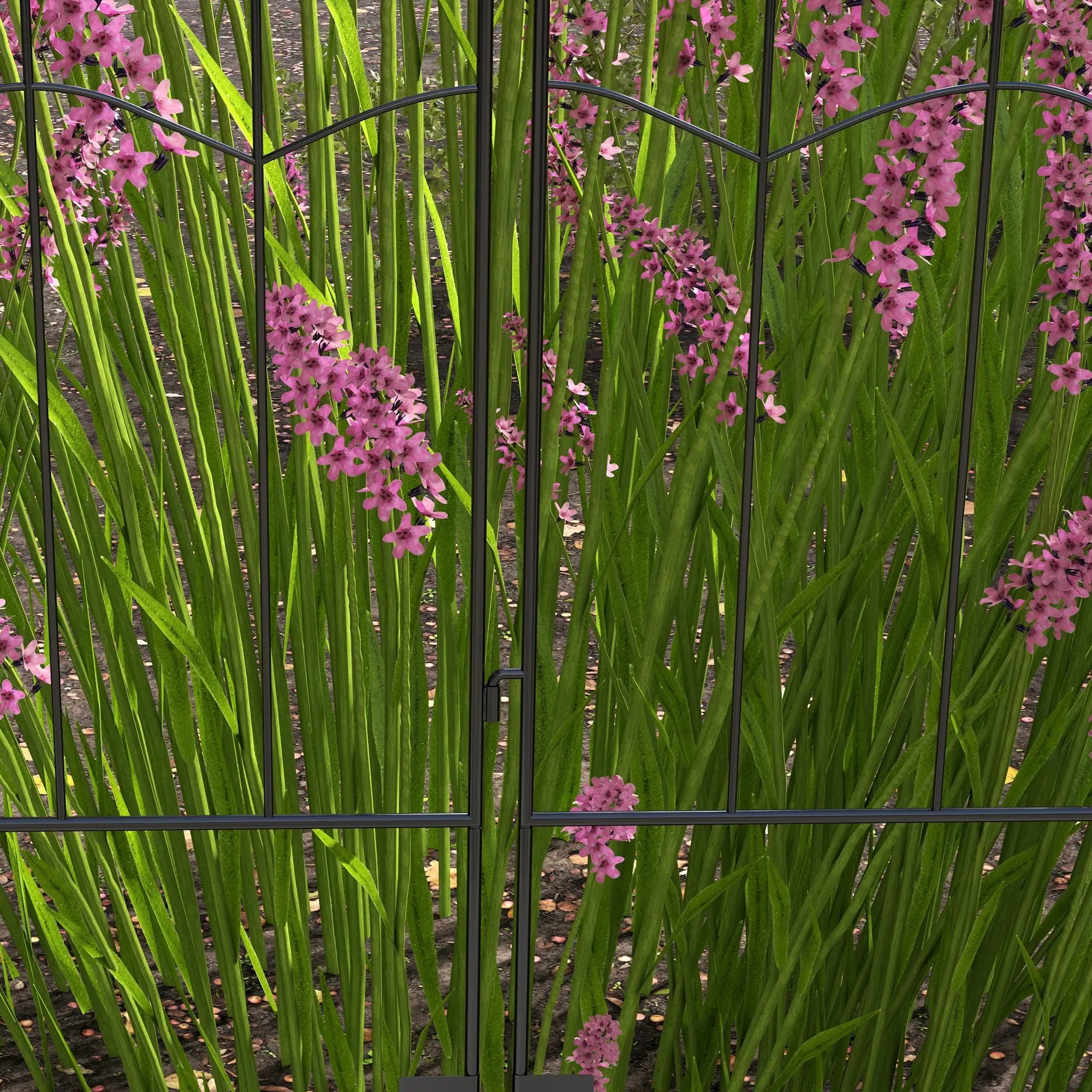 4 Pack Garden Fencing, Decorative Fence Panels, Circle, Wave, Black Garden Fences at Gallery Canada