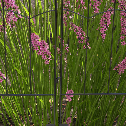 4 Pack Garden Fencing, Decorative Fence Panels, Circle, Wave, Black Garden Fences at Gallery Canada