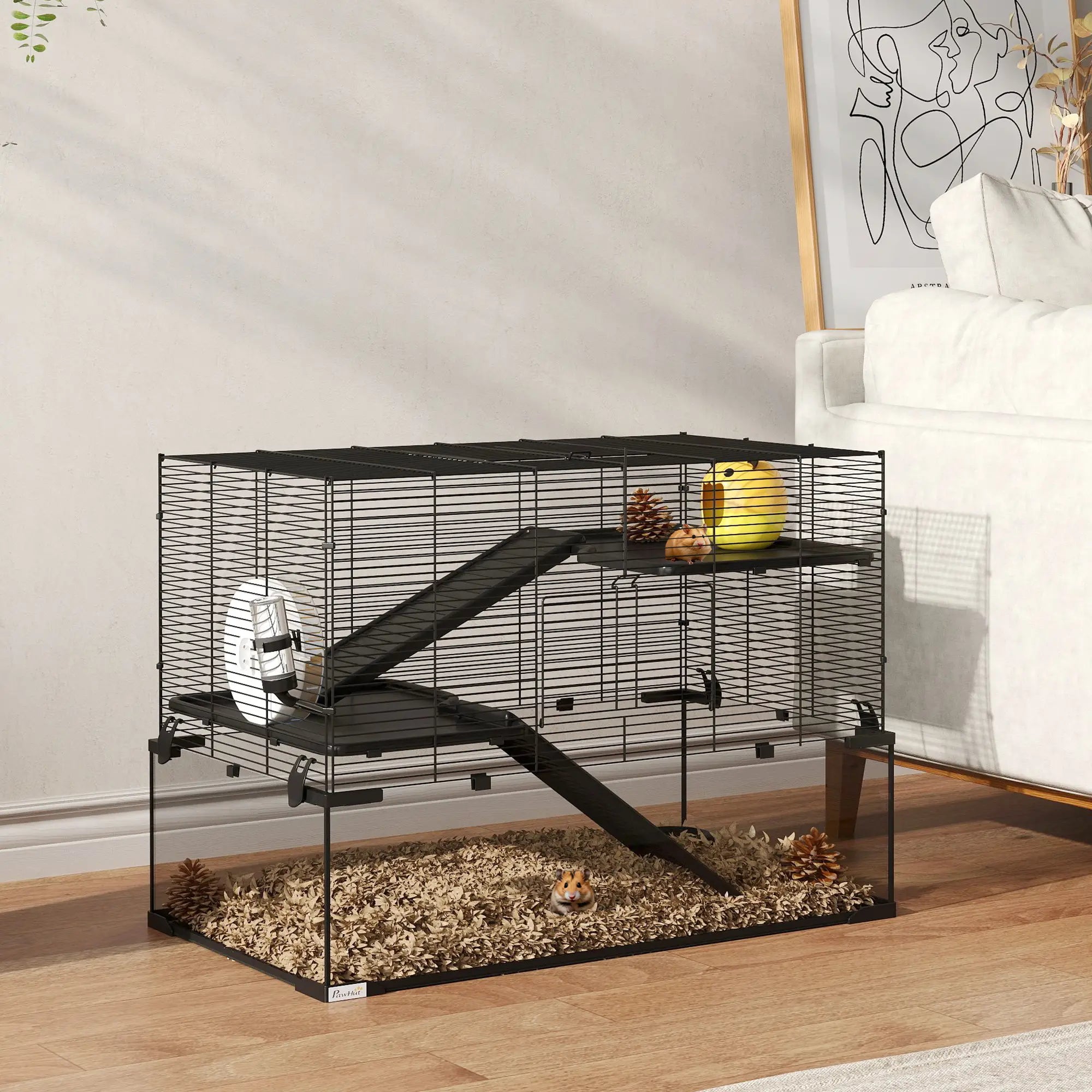 Hamster Cage, Gerbil Cage With Glass Basin, Black Hamster Cages at Gallery Canada