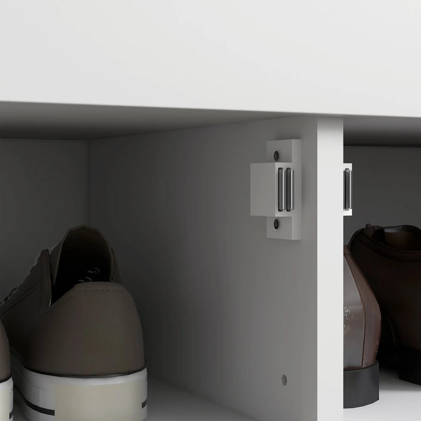 Entryway Bench with Cushion, Hidden Storage, 35.4", White Shoe Storage Cabinets & Racks at Gallery Canada