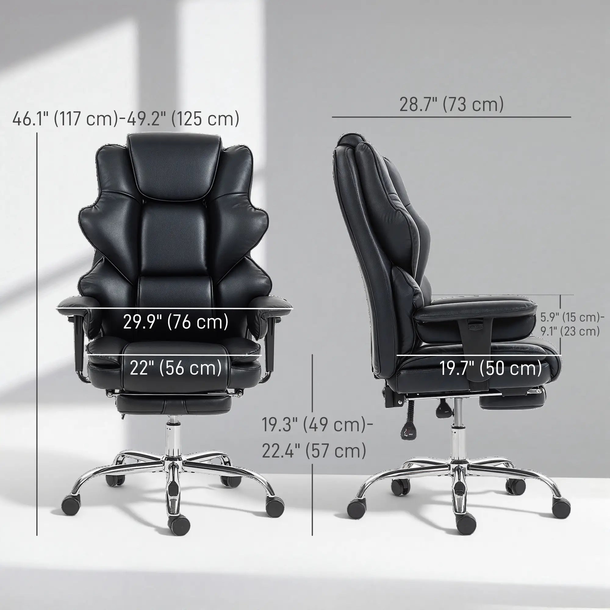 Big and Tall Office Chair, 400 lbs, Overstuffed Desk Chair Executive & Manager Chairs at Gallery Canada