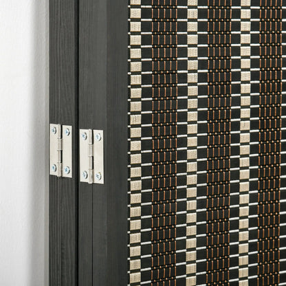 4 Panel Room Divider, 6 Ft Tall, Bamboo Hand-Woven, Brown Room Dividers at Gallery Canada