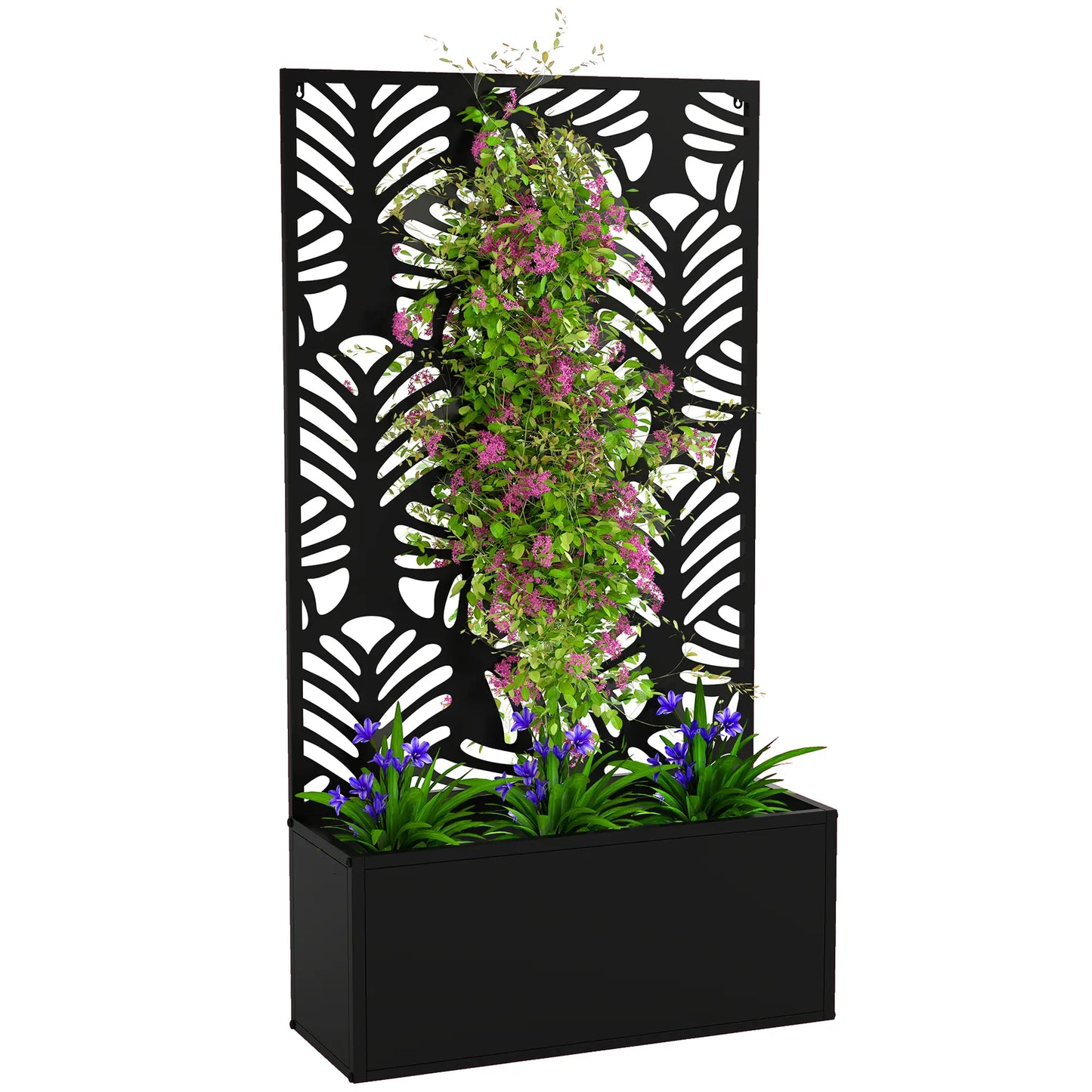 Metal Garden Bed With Trellis, Freestanding Or Wall Mounted Galvanized Planter Boxes at Gallery Canada