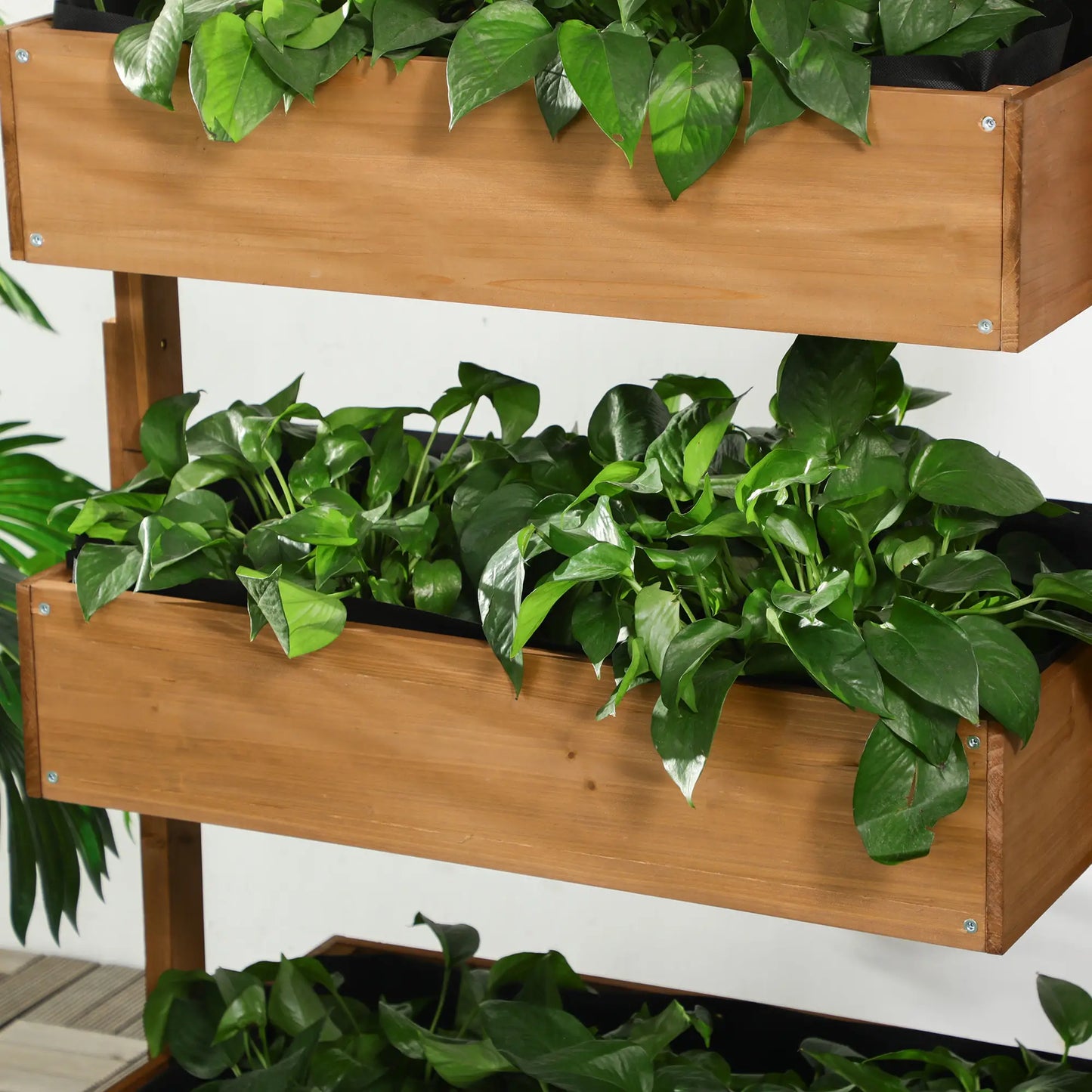 4-Tier Raised Garden Bed, Vertical Elevated Planter Rack, Wooden Planter Box Wooden Planter Boxes at Gallery Canada