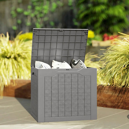 28 Gallon Deck Box, Resin Outdoor Storage With Handles, Waterproof UV Resistant Patio Storage Boxes at Gallery Canada