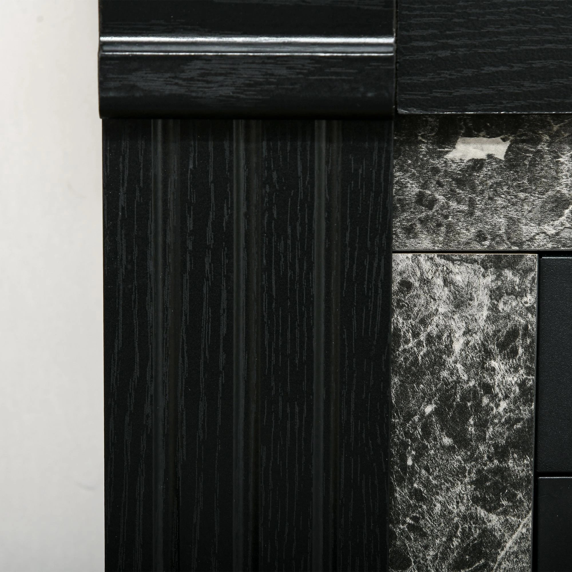 Electric Fireplace Mantel, Freestanding Heater, Realistic Flame, Adjustable Temperature, Timer, Remote, Black Electric Fireplaces at Gallery Canada