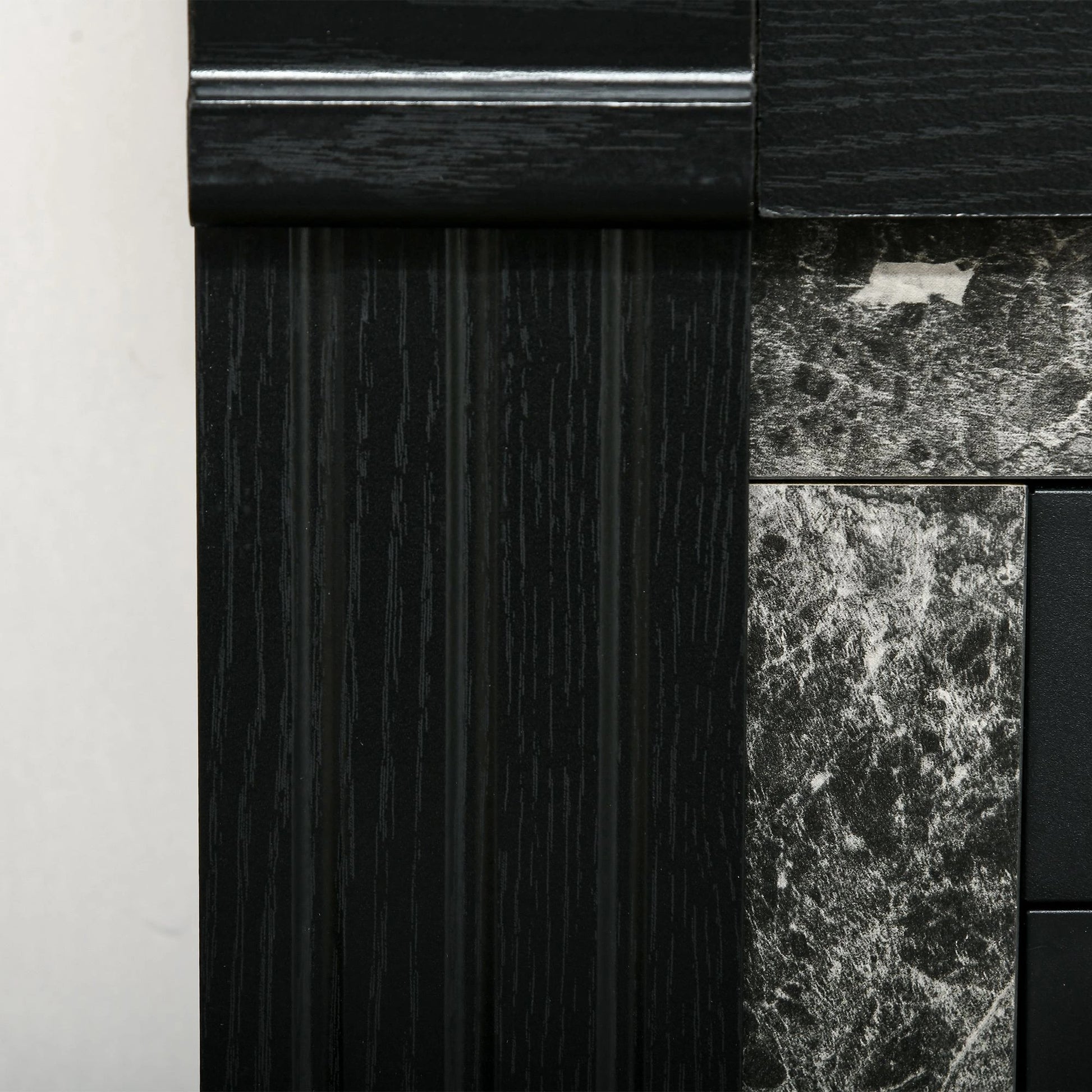 Electric Fireplace Mantel, Freestanding Heater, Realistic Flame, Adjustable Temperature, Timer, Remote, Black Electric Fireplaces at Gallery Canada