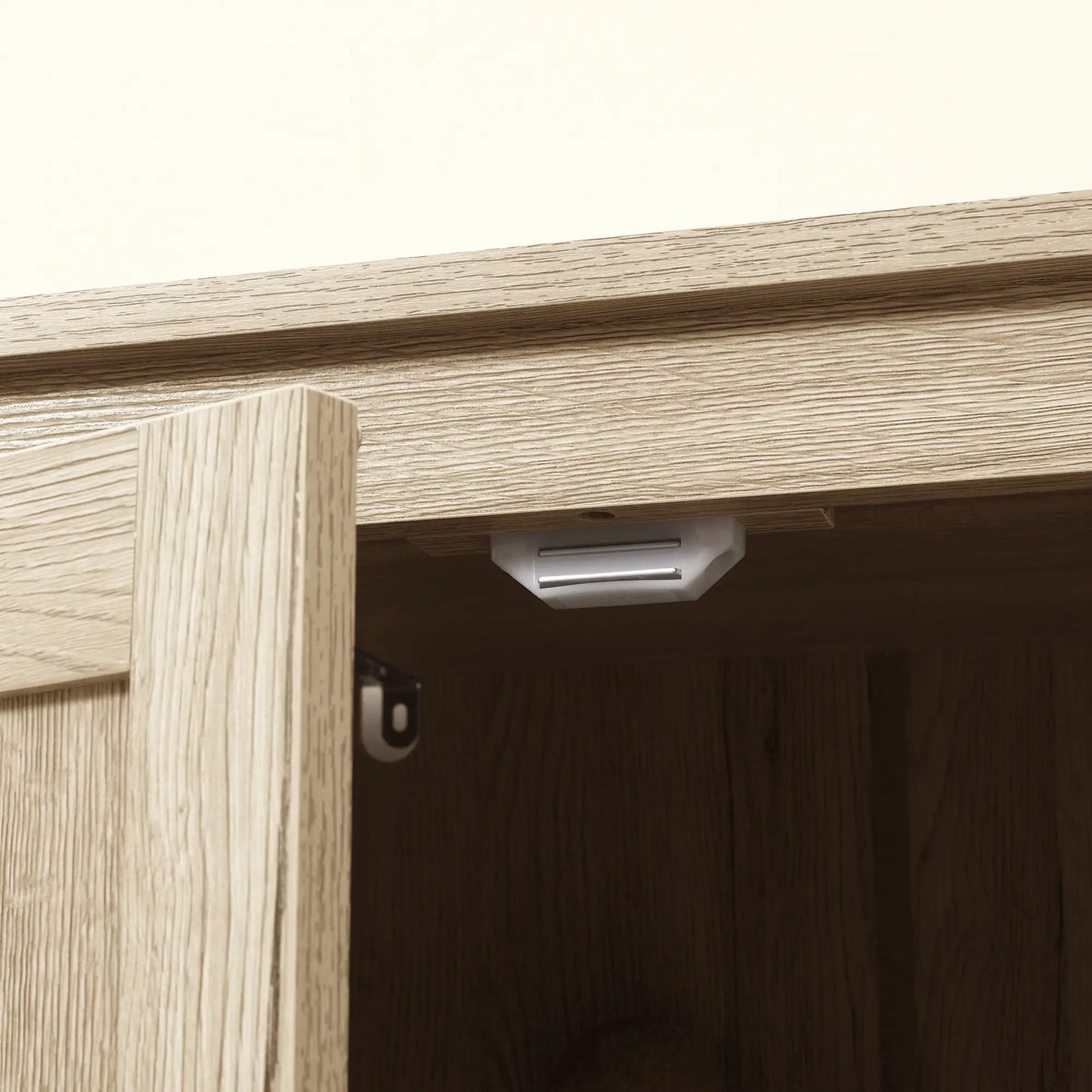 72" Freestanding Storage Cabinet, Kitchen Pantry with Doors, Shelves, Natural Kitchen Pantry Cabinets at Gallery Canada