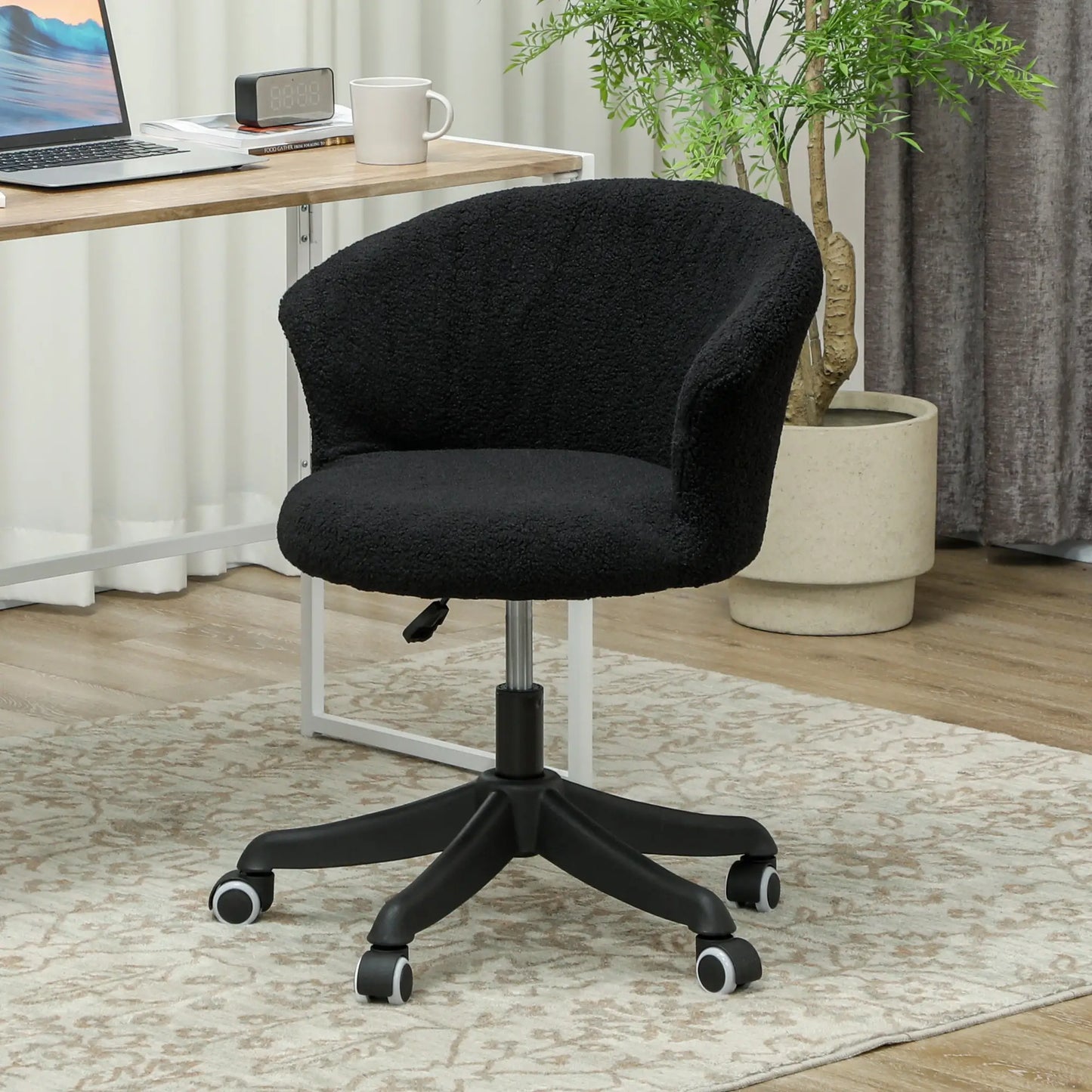 Armless Office Chair, Adjustable Height, Swivel Wheels, Mid Back, Black Task Chairs at Gallery Canada