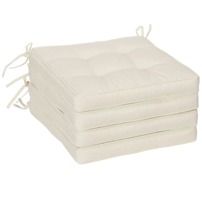 Rattan Furniture Replacement Cushions, 4 Piece, Cream White Patio Chair Cushions at Gallery Canada