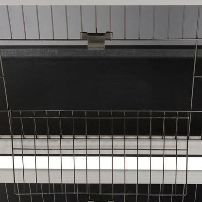 2 Tier Wooden Rabbit Hutch Bunny Pet House Wooden Coop Run, Grey Rabbit Hutch at Gallery Canada