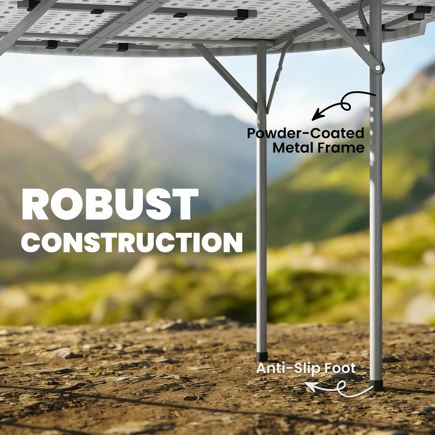 4ft Plastic Folding Picnic Table, Indoor Outdoor, White Picnic Tables & Camping Chairs at Gallery Canada