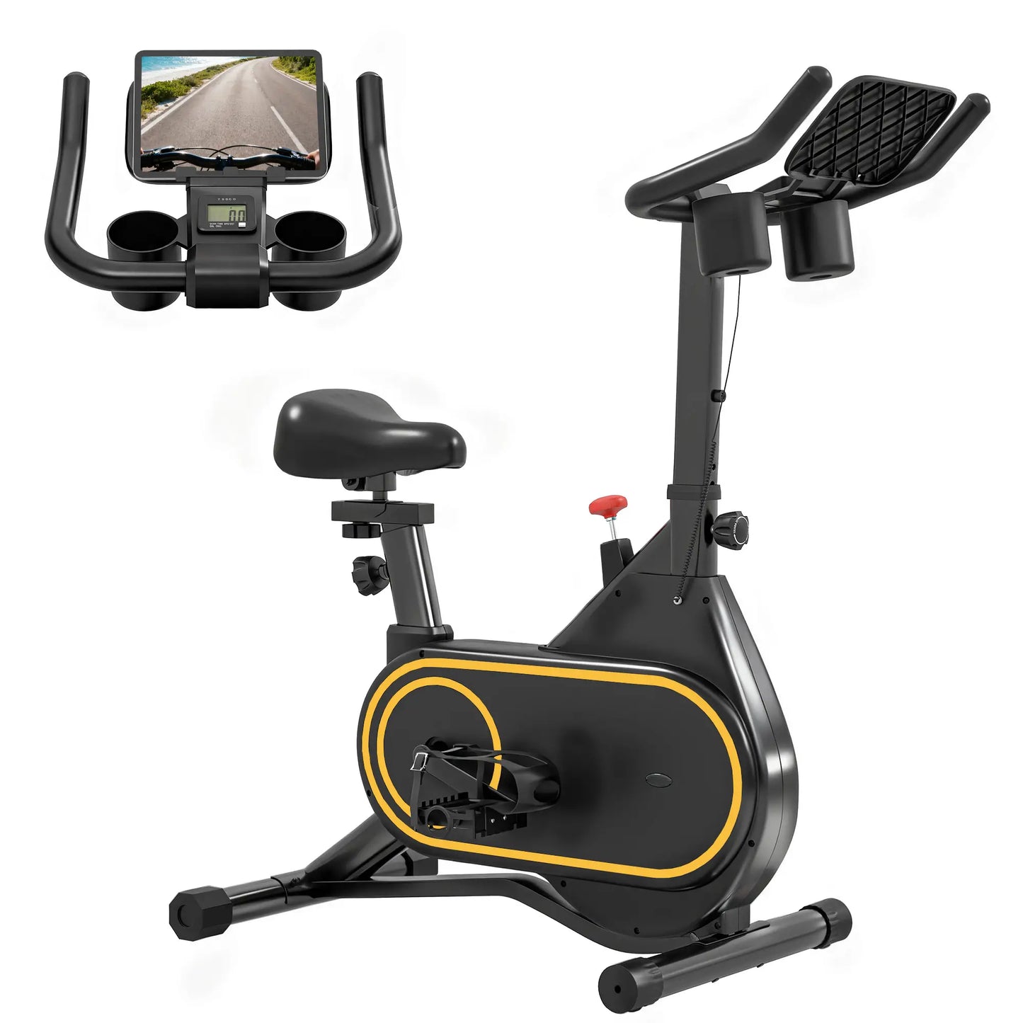 Magnetic Resistance Exercise Bike, LCD Display, Low Noise, Indoor Cycling Bike Exercise & Stationary Bikes at Gallery Canada