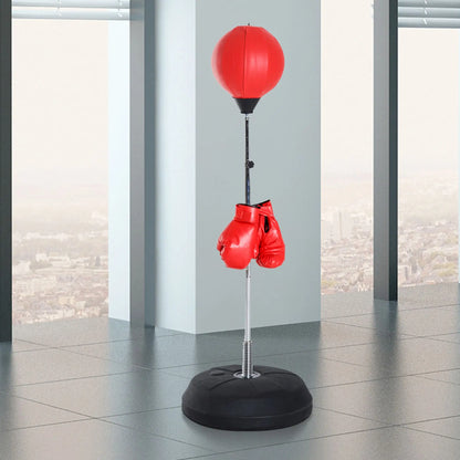 Boxing Bag With Stand, 49.6"-56.7" Adjustable Height, Fillable Base Strength Training Equipment at Gallery Canada