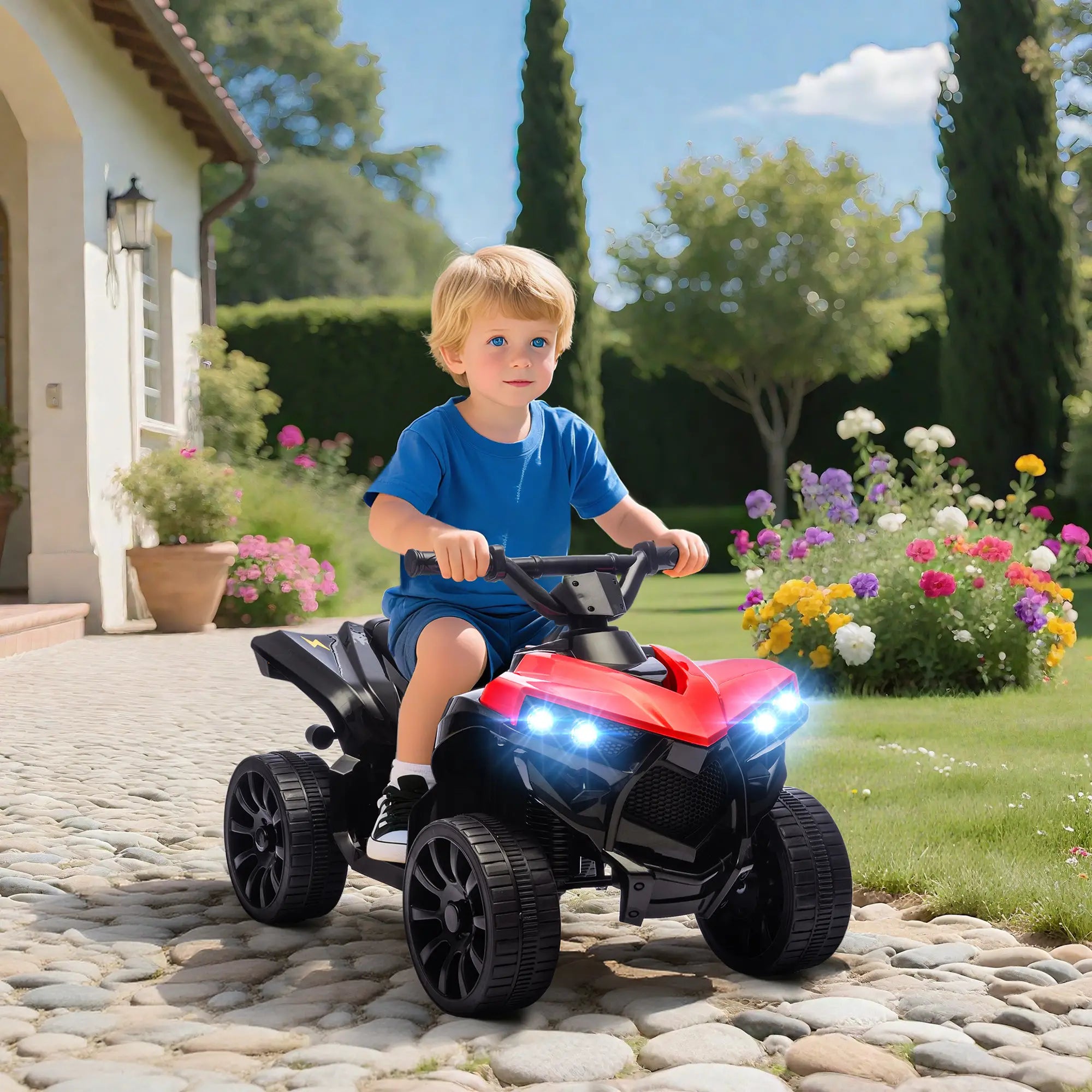 6V Kids ATV, 4 Wheeler Electric Ride on Car, for Ages 3-8, Red Electric Toy Cars at Gallery Canada
