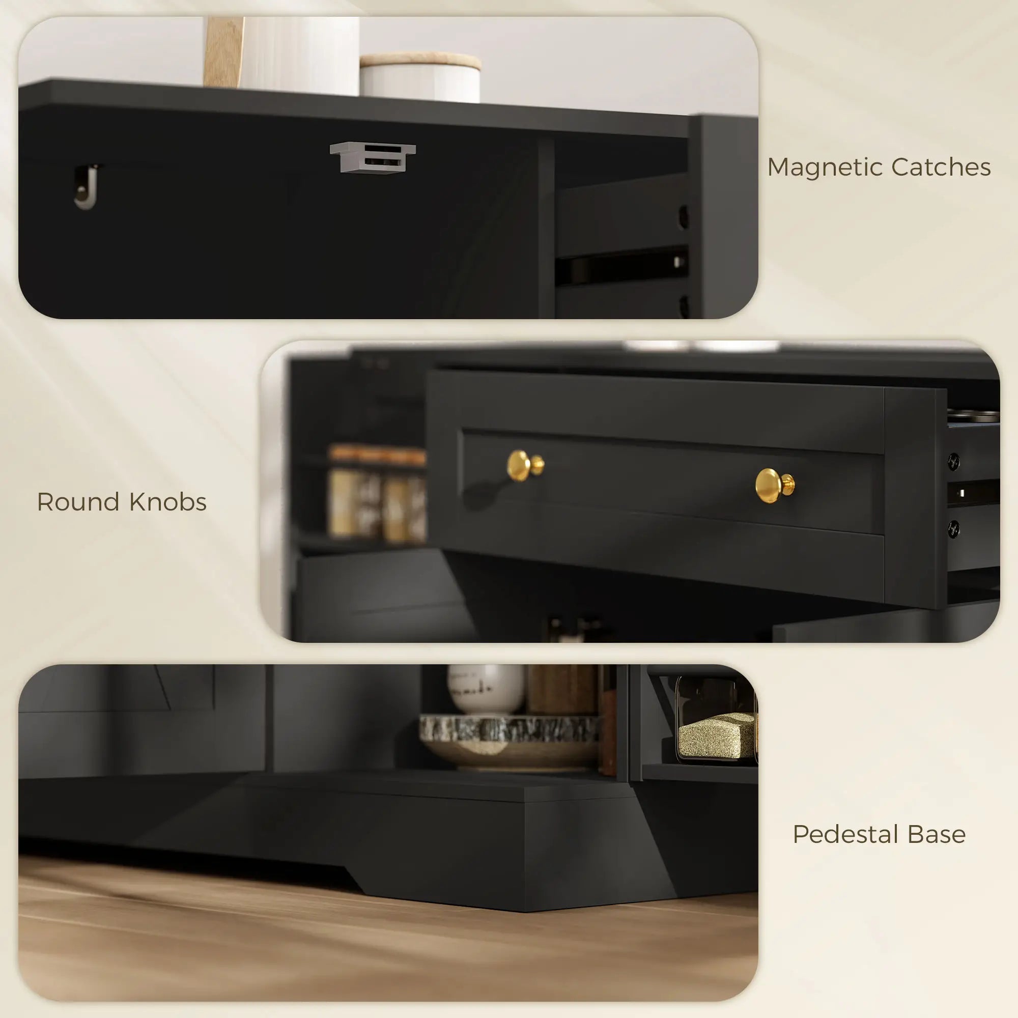 Sideboard Buffet Cabinet, Farmhouse Coffee Bar, Barn Doors, Black Bar Cabinets at Gallery Canada