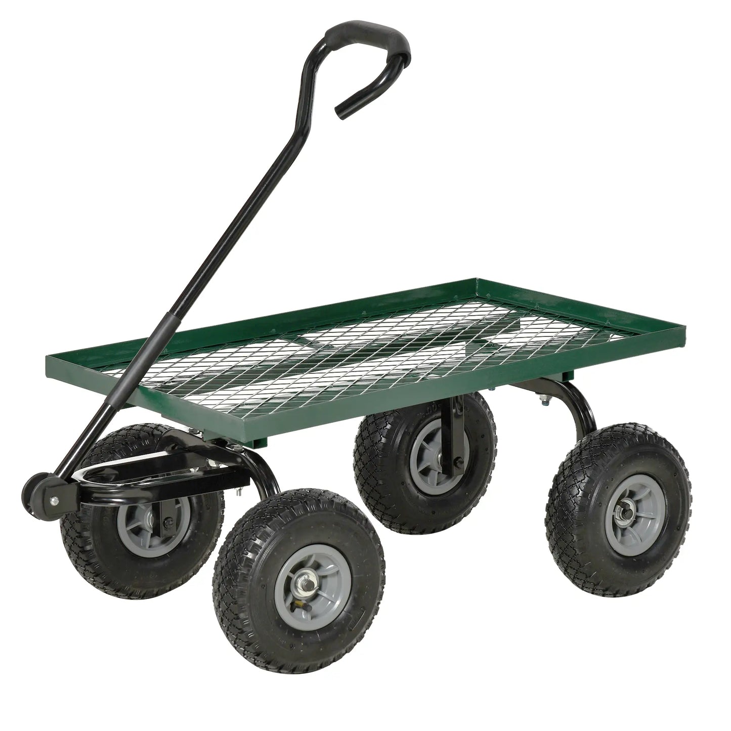 Heavy Duty Garden Wagon, 10" Wheels, 330 lbs, Black Folding Garden Carts Black at Gallery Canada