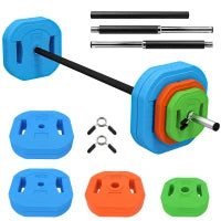 66lbs Adjustable Barbell Weight Set, Barbell Bar, Weight Plates