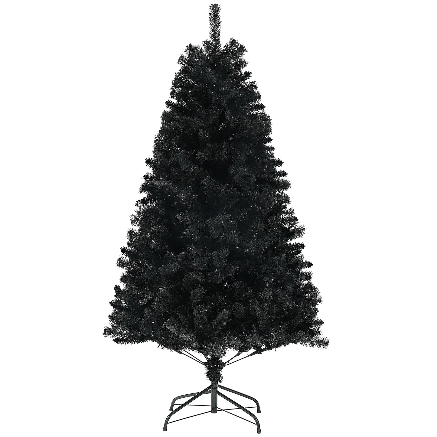 6ft Artificial Christmas Tree, Auto Open, Steel Base, Black Artificial Christmas Trees Black at Gallery Canada