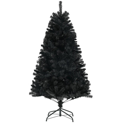 6ft Artificial Christmas Tree, Auto Open, Steel Base, Black Artificial Christmas Trees Black at Gallery Canada