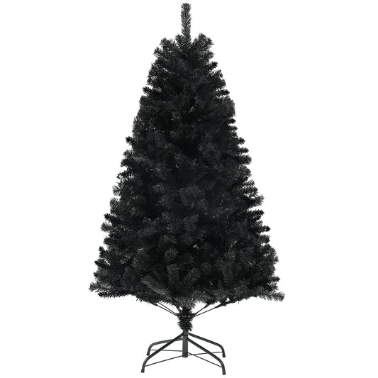 6ft Artificial Christmas Tree, Auto Open, Steel Base, Black Artificial Christmas Trees Black at Gallery Canada