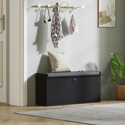 Upholstered Shoe Storage Bench with Flip Drawer, Adjustable Shelf, Fits 10 Pairs Shoe Storage Cabinets & Racks at Gallery Canada