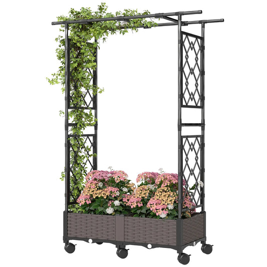Raised Garden Bed With Arch Trellis, On Wheels, For Climbing Plants Raised Garden Beds Options at Gallery Canada