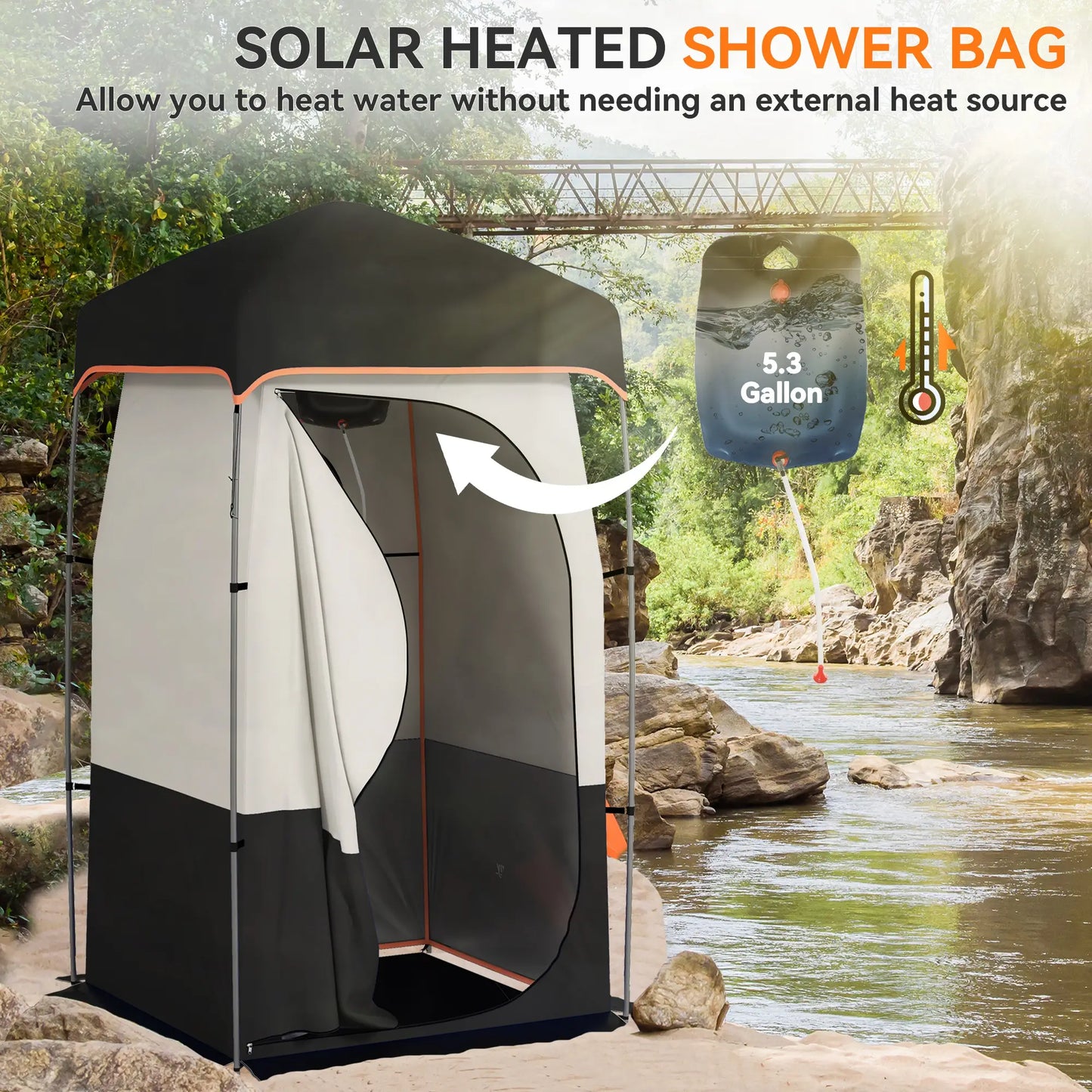 Camping Shower Tent, Portable Privacy Shelter, Black Camping Tents at Gallery Canada