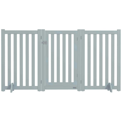 3-Panel Foldable Dog Gate, Medium Size, Grey Houses, Kennels & Pens Grey at Gallery Canada