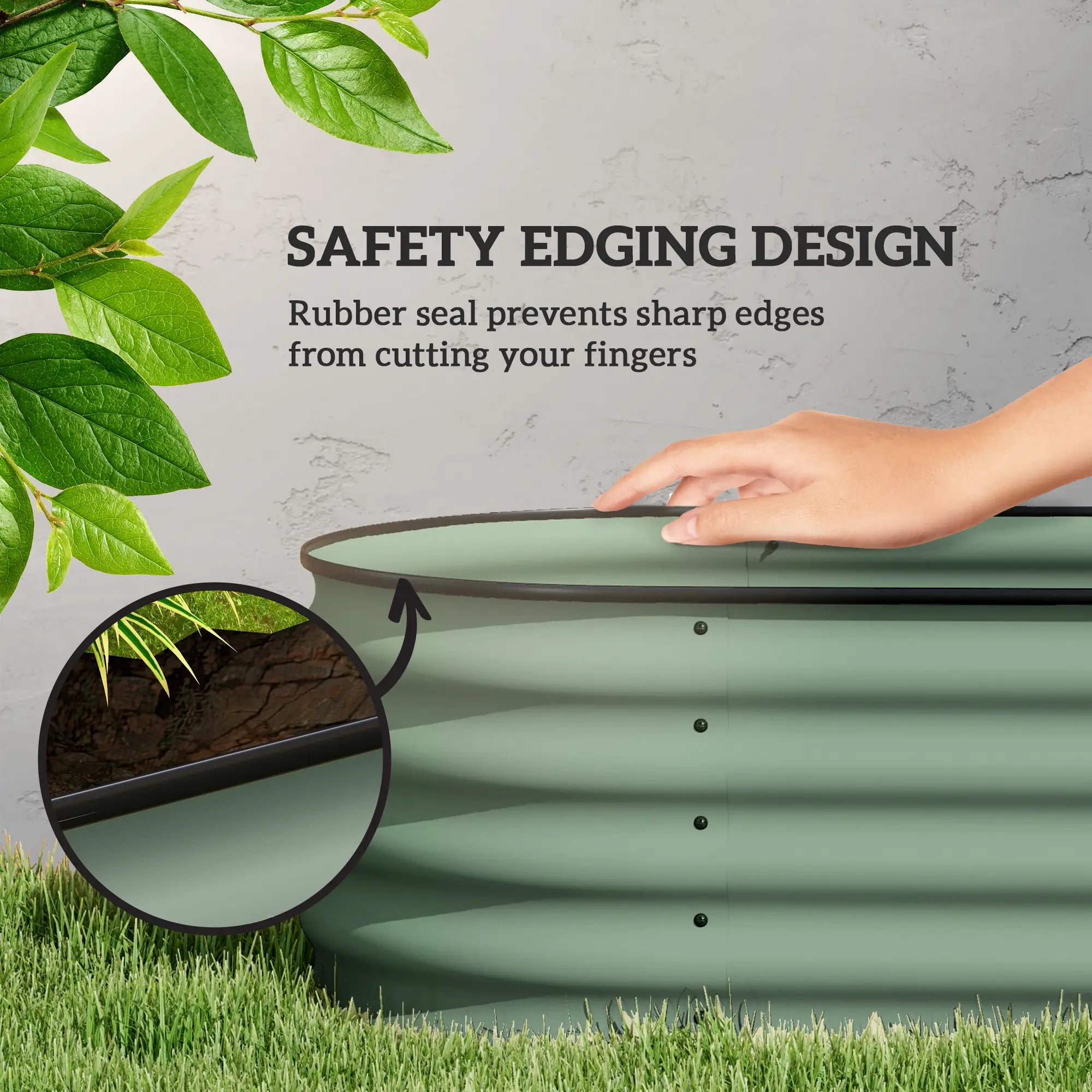 8 x 2 x 1.5 FT Galvanized Steel Raised Garden Bed, Green Galvanized Planter Boxes at Gallery Canada