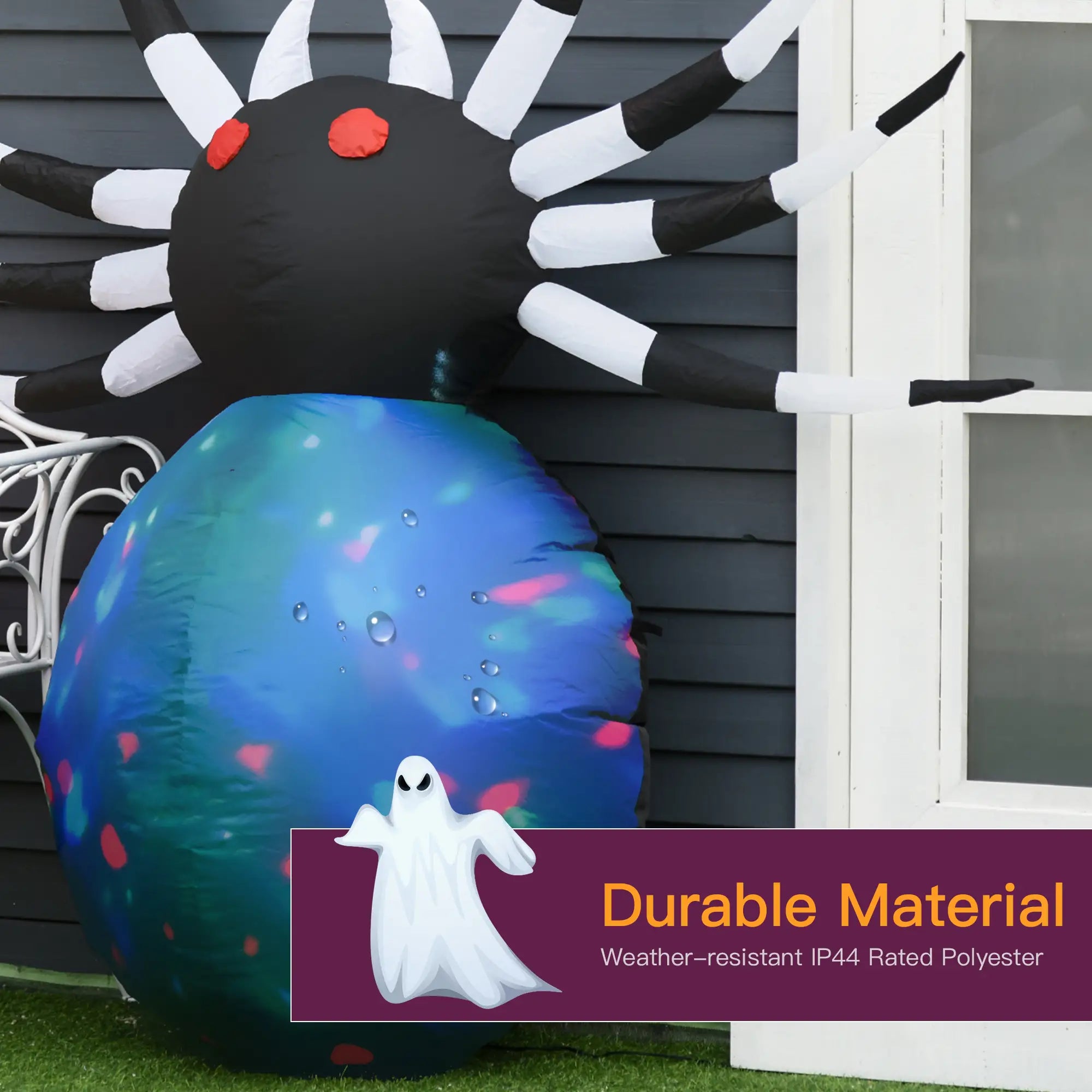 5Ft Halloween Giant Scary Spider LED Inflatable Lawn Decoration Halloween Decorations at Gallery Canada