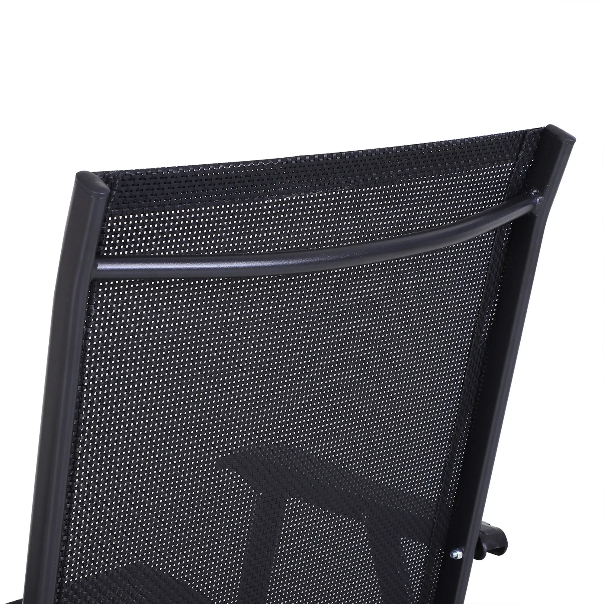 2-Piece Folding Dining Chair Set, Outdoor Furniture with Armrests, Black Patio Chairs at Gallery Canada