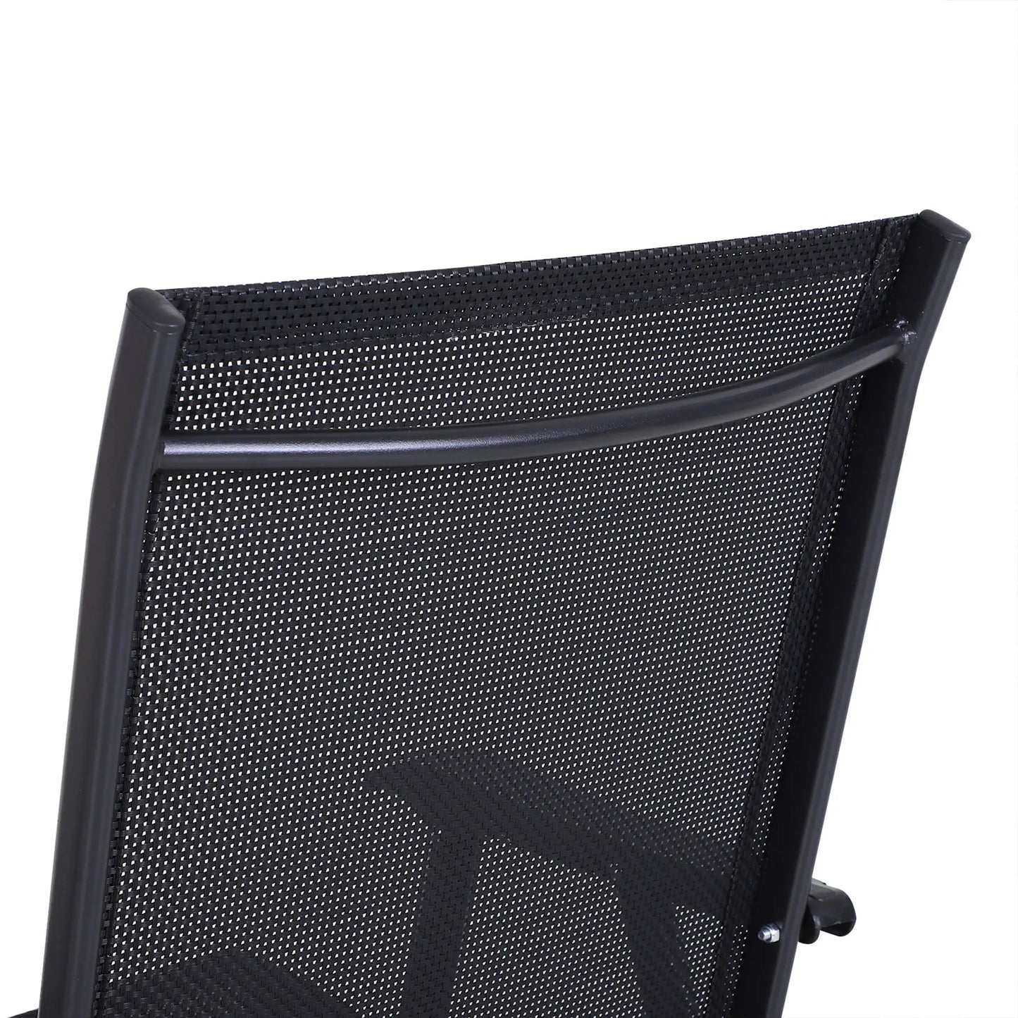 2-Piece Folding Dining Chair Set, Outdoor Furniture with Armrests, Black Patio Chairs at Gallery Canada