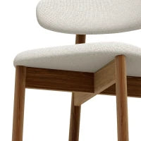 Bar Stools Set Of 2, Cream White, Curved Back Counter Height