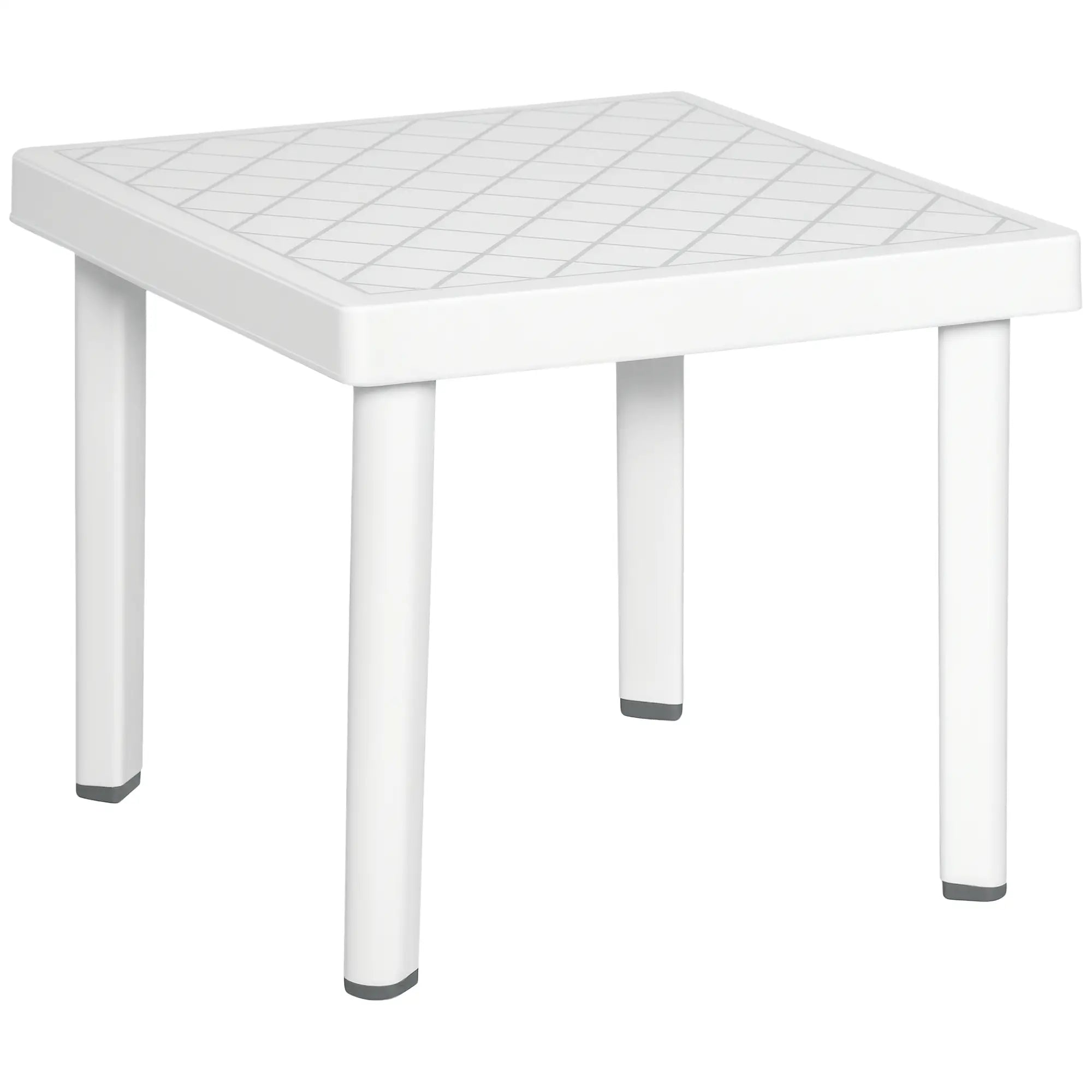 White Plastic Outdoor Square Garden Side Table, Coffee Table, White Patio Side Tables at Gallery Canada