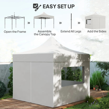10' x 10' Pop Up Canopy Tent, Sidewalls, Adjustable Height, Wheeled Bag Pop Up Canopies at Gallery Canada