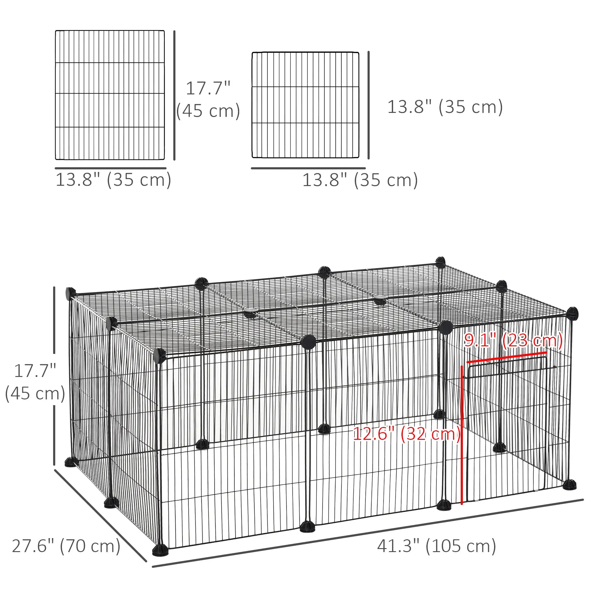 Small Animal Cage for Bunny, Guinea Pig, 16 Panels Houses & Habitats at Gallery Canada