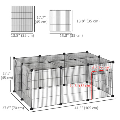 Small Animal Cage for Bunny, Guinea Pig, 16 Panels Houses & Habitats at Gallery Canada