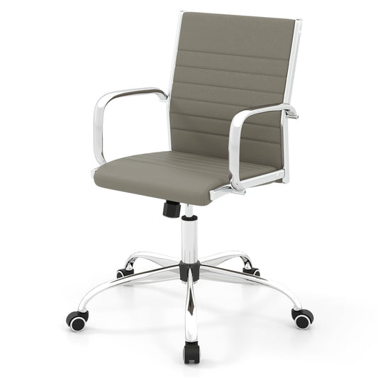 Adjustable Office Chair with Rocking Backrest, Grey Leisure Chairs Gray at Gallery Canada