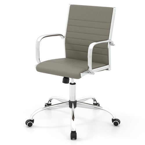 Adjustable Office Chair with Rocking Backrest, Grey