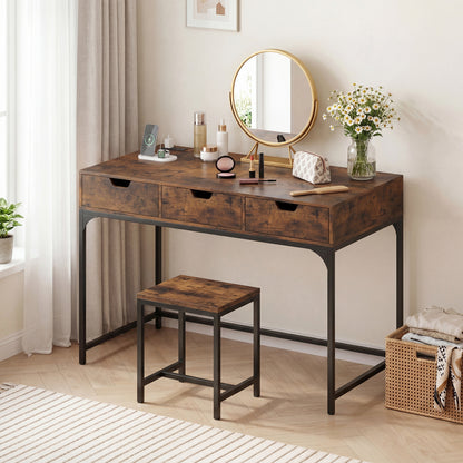 Office Desk With Power Outlets, Hidden Compartment, Brown Office Desks at Gallery Canada