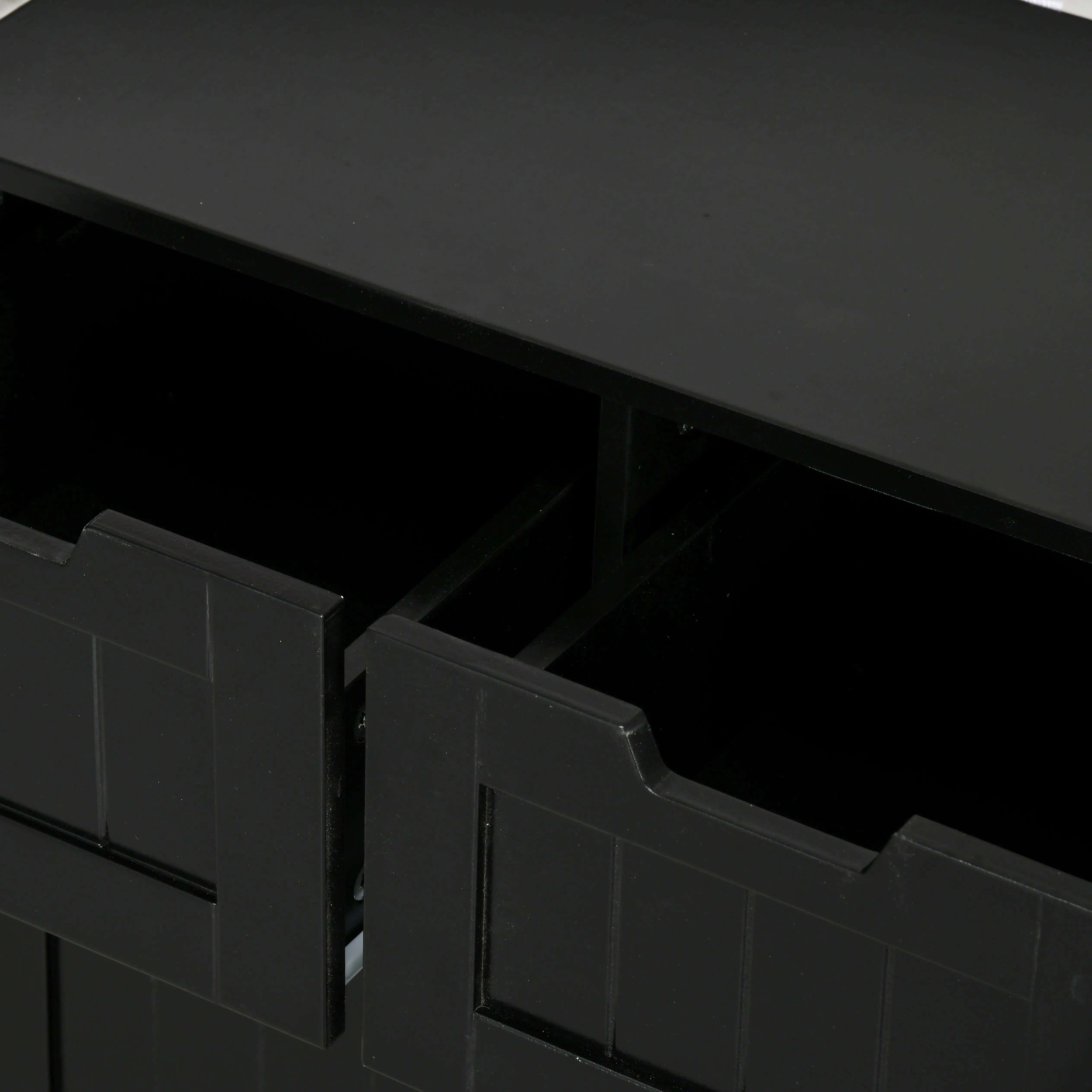 Bathroom Storage Cabinet, 2 Drawers, Adjustable Shelf, Black Bathroom Cabinets at Gallery Canada