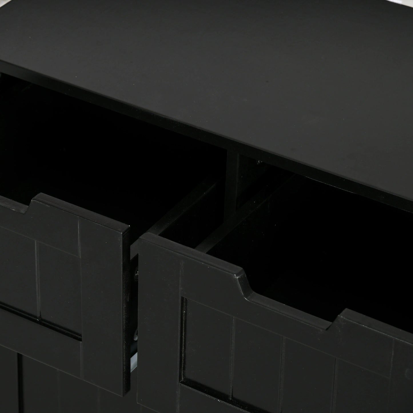 Bathroom Storage Cabinet, 2 Drawers, Adjustable Shelf, Black Bathroom Cabinets at Gallery Canada