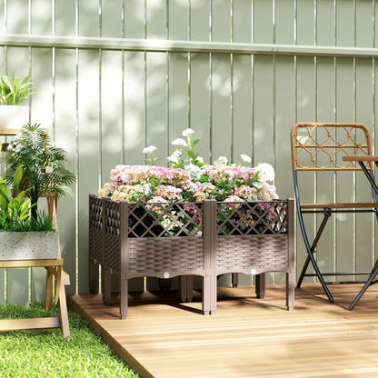 Raised Garden Bed With Legs, Self Watering Planter Box, 63" x 15.7" x 20.3" Elevated Garden Beds at Gallery Canada