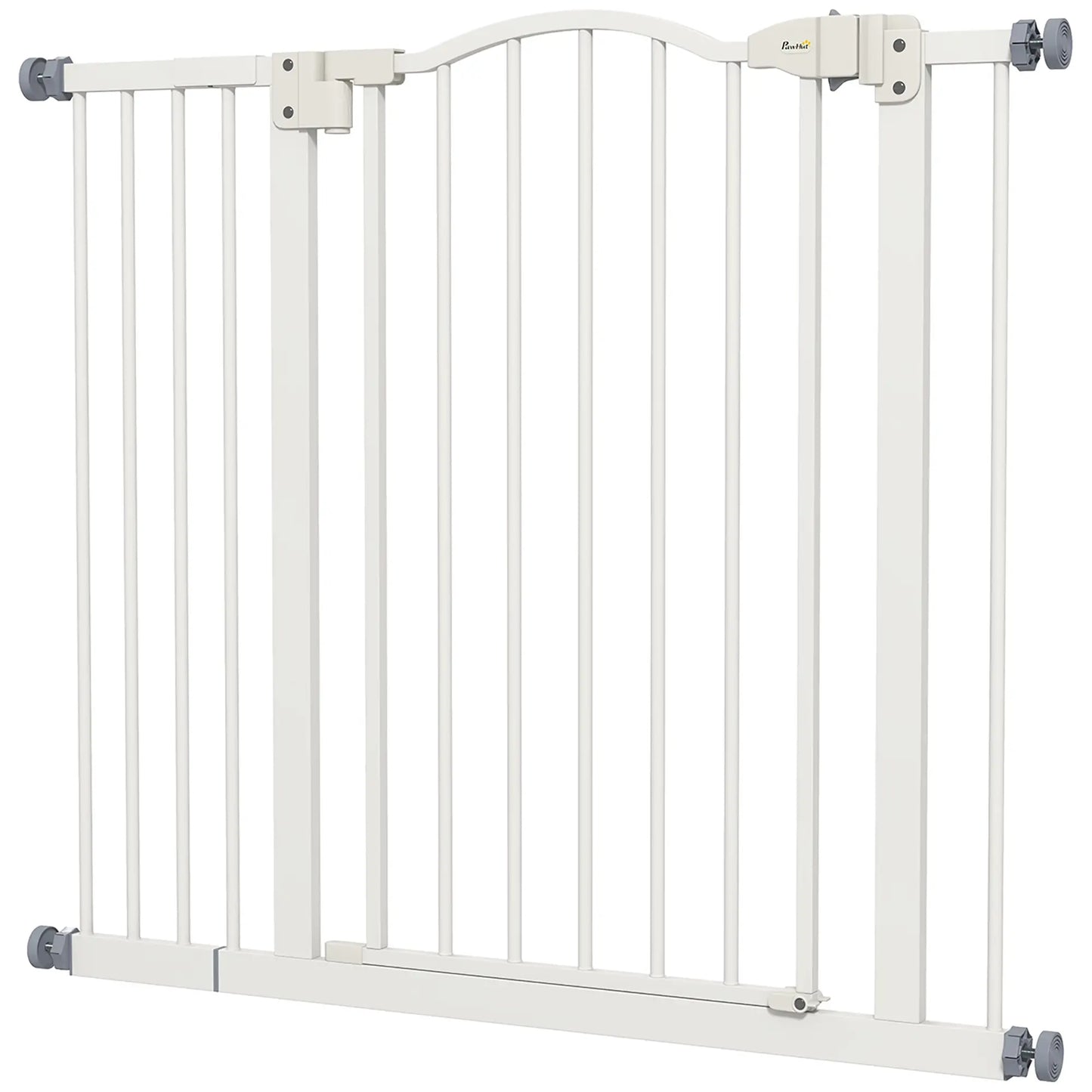 Extra Tall Dog Gate With Door, Pressure Fit, Auto Close, 29"-37", White Pet Gates White at Gallery Canada